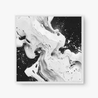 Quadro Decorativo Suminagashi PB I – Arte Abstrata PB