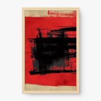 Quadro Decorativo Abstrato Linho e Contraste – Arte Moderna