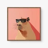 Quadro Decorativo Capivara Cool – Arte Moderna e Divertida