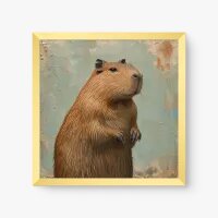 Quadro Decorativo Capivara Urbana - Quadros de animais