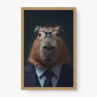 Quadro Decorativo Business Capivara - Quadros de animais