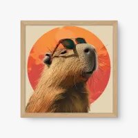 Quadro Decorativo Capivara ao Sol – Arte Moderna e Estilo
