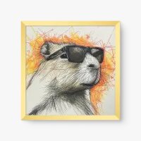 Quadro Decorativo Capivara ArtÃstica - Quadros de animais Quadro Decorativo Capivara ArtÃstica - Quadros de animais