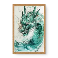 Quadro Decorativo Dragão Aquarela – Arte com Impacto
