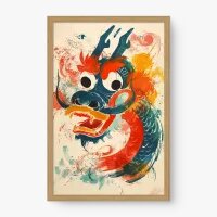Quadro Decorativo Dragão Chinês – Arte com Força e Cores Quadro Decorativo Dragão Chinês – Arte com Força e Cores