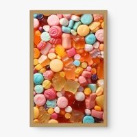 Quadro Decorativo Candyland - Quadros de alimentos
