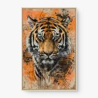 Quadro Decorativo Tigre Urbano I – Arte Pop Contemporânea