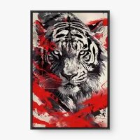 Quadro Decorativo Tigre Selvagem – Arte Moderna e Imponente Quadro Decorativo Tigre Selvagem – Arte Moderna e Imponente