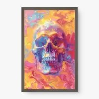 Quadro Decorativo Colorful Caveira - Quadros de caveiras Quadro Decorativo Colorful Caveira - Quadros de caveiras