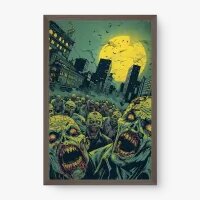 Quadro Decorativo Exército de Zumbis Quadro Decorativo Exército de Zumbis