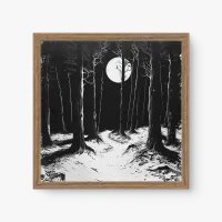 Quadro Decorativo Trilha sob Luar - Quadros de caveiras