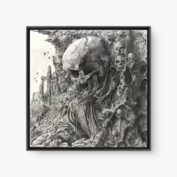 Quadro Decorativo Ruínas Macabras - Quadros de caveiras