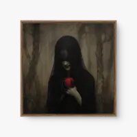 Quadro Decorativo Bruxa Sombria - Quadros de caveiras Quadro Decorativo Bruxa Sombria - Quadros de caveiras