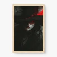 Quadro Decorativo Olhos de Fogo – Arte Dark Intensa