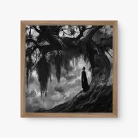 Quadro Decorativo Solidão Sombria - Quadros de caveiras Quadro Decorativo Solidão Sombria - Quadros de caveiras