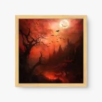 Quadro Decorativo Noite Malévola - Quadros de caveiras Quadro Decorativo Noite Malévola - Quadros de caveiras