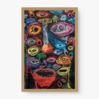 Quadro Decorativo Olhos Monstruosos