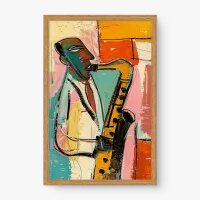 Quadro Decorativo Jazz em Cores - Quadros figurativos