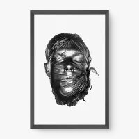 Quadro Decorativo Envolto em Mistério – Arte Dramática em Preto e Branco