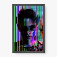 Quadro Decorativo Glitch Person – Arte Digital Futurista e Vibrante