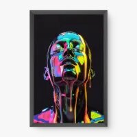 Quadro Decorativo Fusão Neon – Arte Futurista com Cores Vibrantes