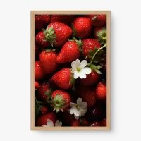 Quadro Decorativo Morangos - Quadros de alimentos Quadro Decorativo Morangos - Quadros de alimentos