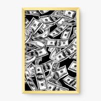 Quadro Decorativo Chuva de Dólar - Quadros figurativos Quadro Decorativo Chuva de Dólar - Quadros figurativos