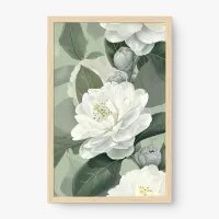 Quadro Decorativo Pureza das Camélias - Quadros de flores