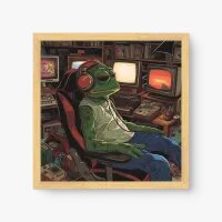 Quadro Decorativo Sapo Gamer Quadro Decorativo Sapo Gamer