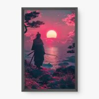 Quadro Decorativo Guerreiro ao Entardecer