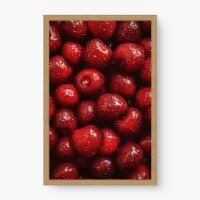 Quadro Decorativo Cerejas – Arte Gastronômica Elegante