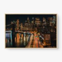 Quadro Decorativo NY Noturna – paisagens urbanas
