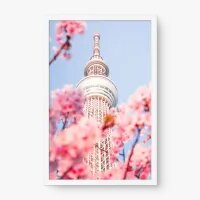 Quadro Decorativo Tokyo Skytree I – Sakura e Arquitetura
