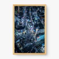 Quadro Decorativo Noite em Shibuya – Luzes de Tóquio