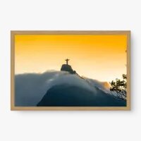 Quadro Decorativo Montanhas do Cristo – Amanhecer Dourado