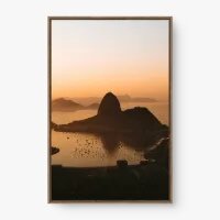 Quadro Decorativo Entardecer no Rio Quadro Decorativo Entardecer no Rio