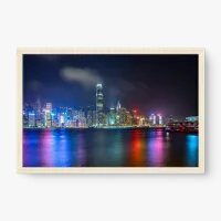 Quadro Decorativo Porto Victoria – Hong Kong Noturna