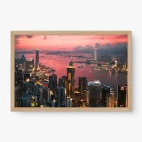 Quadro Decorativo Entardecer de Hong Kong