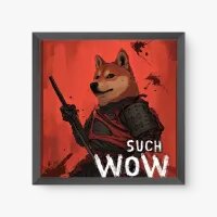 Quadro Decorativo Doge Samurai