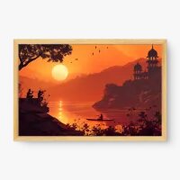 Quadro Decorativo Sol-pôr - Quadros de paisagens