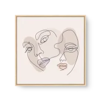 Quadro Decorativo Sketch Conexão Feminina – Arte Minimalista e Contemporânea
