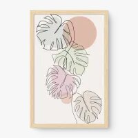 Quadro Decorativo Sketch Costela de Adão I – Arte Botânica Minimalista