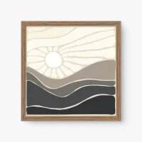 Quadro Decorativo Sketch Montanhas Acinzentadas