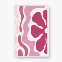 Quadro Decorativo Sketch Floral Ondulado Quadro Decorativo Sketch Floral Ondulado