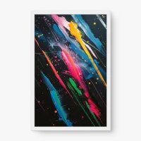 Quadro Decorativo Street Art Pinceladas III – Arte Urbana Contemporânea e Vibrante