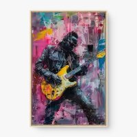 Quadro Decorativo Street Art Melodia Vibrante – Arte Urbana com Energia e Atitude