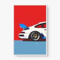 Quadro Decorativo Porsche 933 – Arte Automotiva Moderna e Minimalista