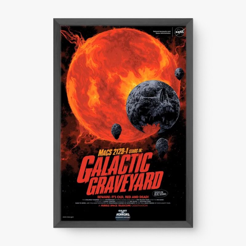 Quadro Decorativo Cemitério Galáctico Vintage