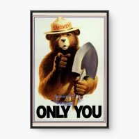 Quadro Decorativo Urso Smokey Vintage | Arte Retrô – Quadrart