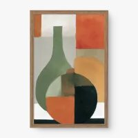 Quadro Decorativo Abstrato EquilÃbrio Terroso 3 - Quadrart Quadro Decorativo Abstrato EquilÃbrio Terroso 3 - Quadrart
